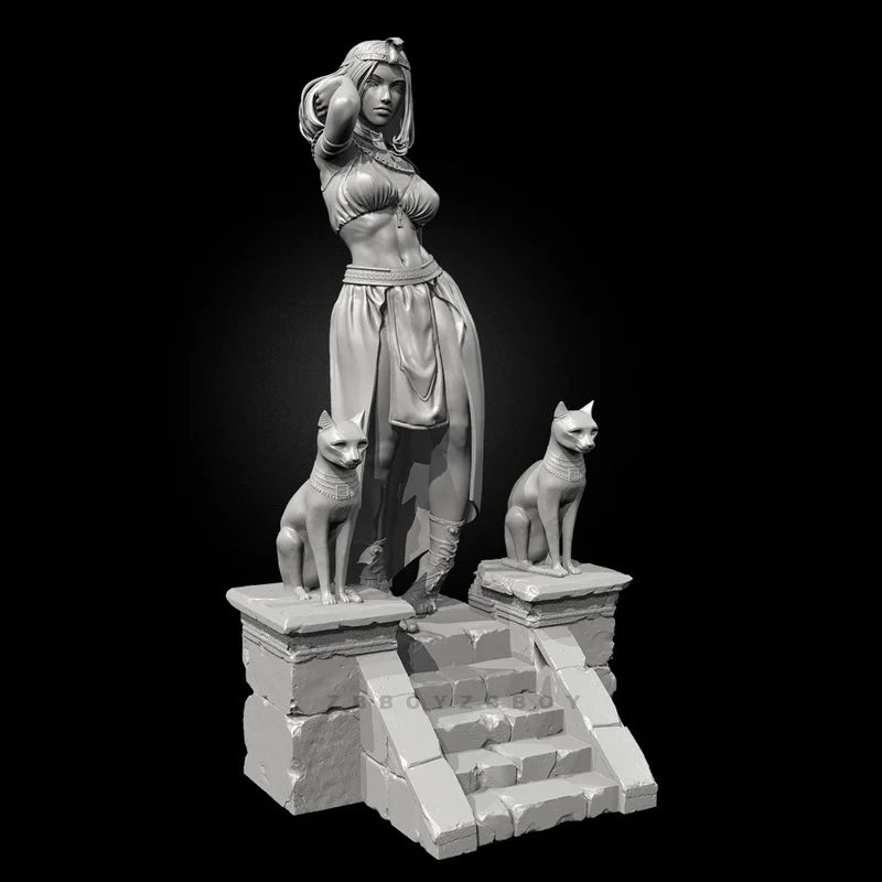 50mm Ancient Egyptian Queen, Resin Model Figure Kit, Unassembled and Unpainted