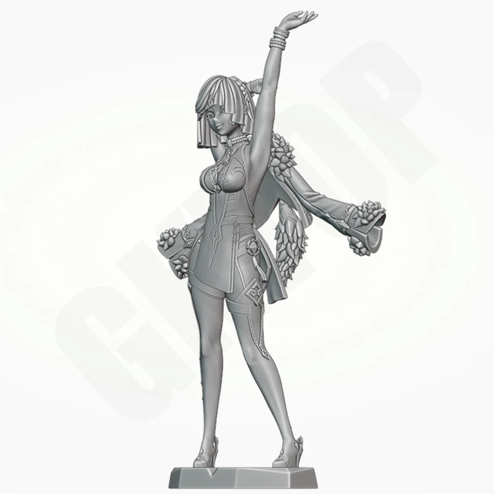 1/24 Warrior with Staff, Resin Model Figure Kit, Anime Theme, Unassembled and Unpainted
