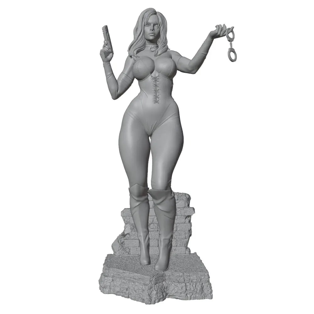 1/24 Modern Female Police Officer, Resin Model Figure Kit, Unassembled and Unpainted