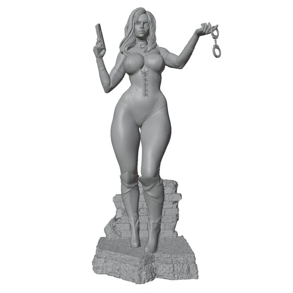 1/24 Modern Female Police Officer, Resin Model Figure Kit, Unassembled and Unpainted