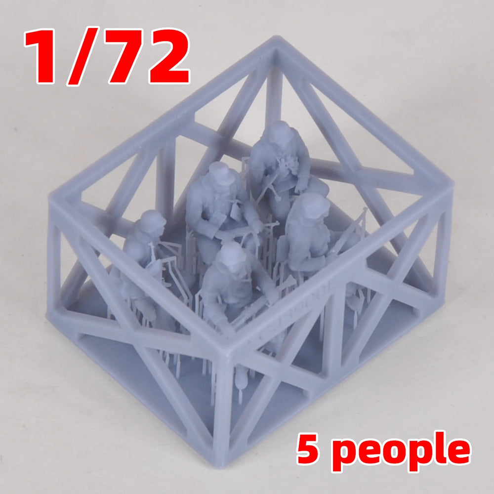 1/35 WWII German Soldiers in Combat Poses, 10 Figures, Resin Model Figure Kit, Unassembled and Unpainted