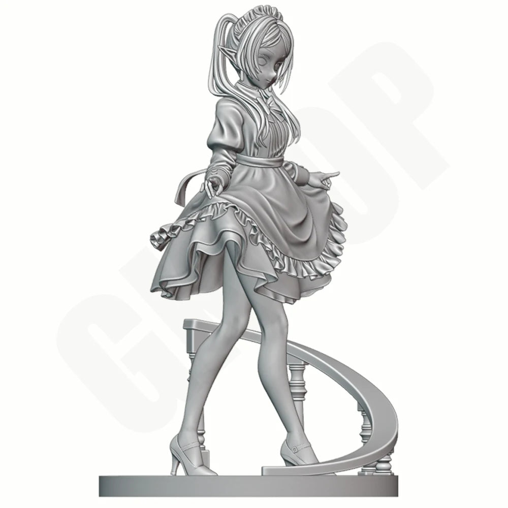 1/24 Elf Maid Character, Resin Model Figure Kit, Anime Theme, Unassembled and Unpainted