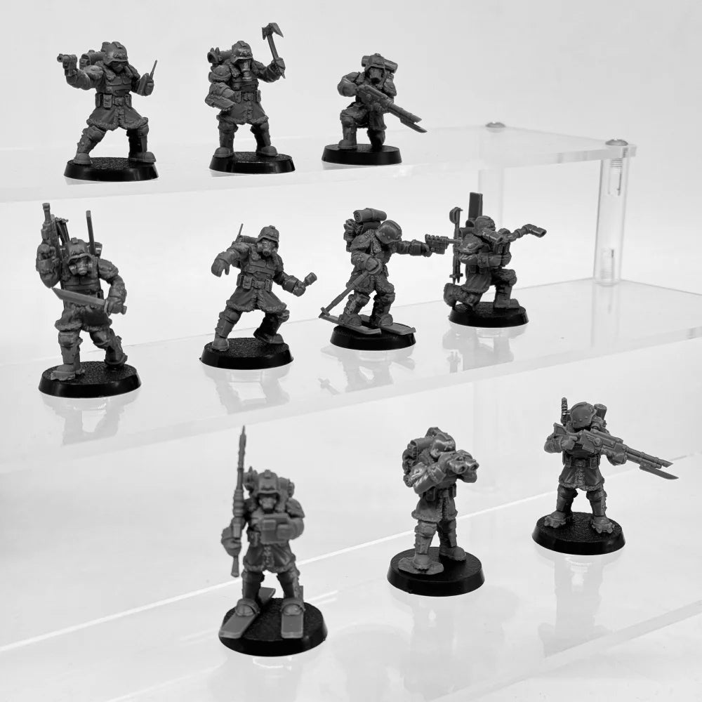Grim Guard Frostwatch, 10 Figures, Resin Model Figure Kit, Sci-Fi Theme, Unassembled and Unpainted