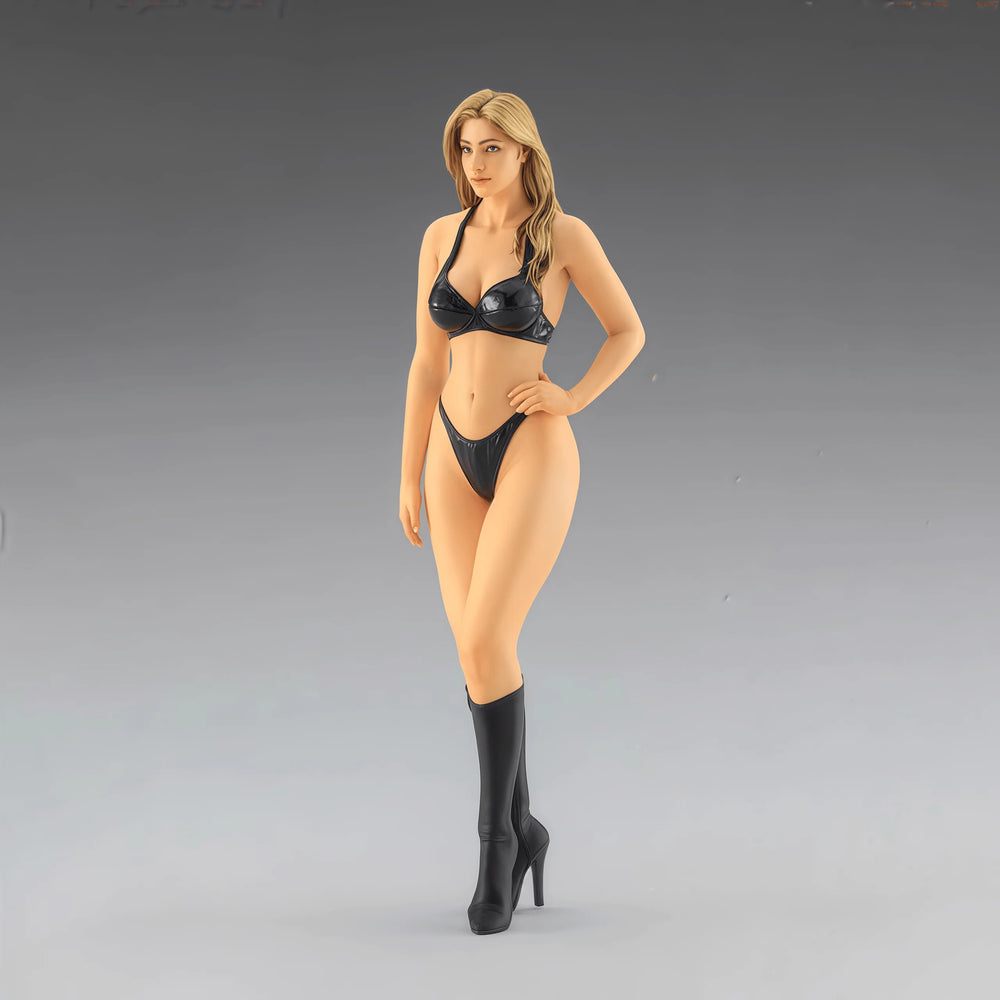 1/12 Female Pinup in Bikini and Boots, Resin Model Figure Kit, Unassembled and Unpainted