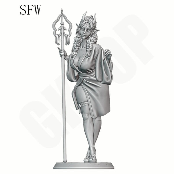 1/24 Demon Priestess, Resin Model Figure Kit, Fantasy Theme, Unassembled and Unpainted