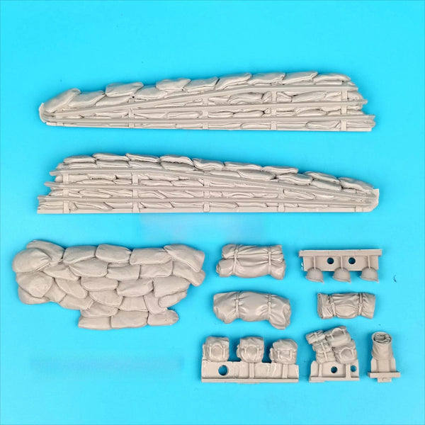 1/35 WWII Tank Sandbag Armor, Resin Model Accessory Kit, Unpainted