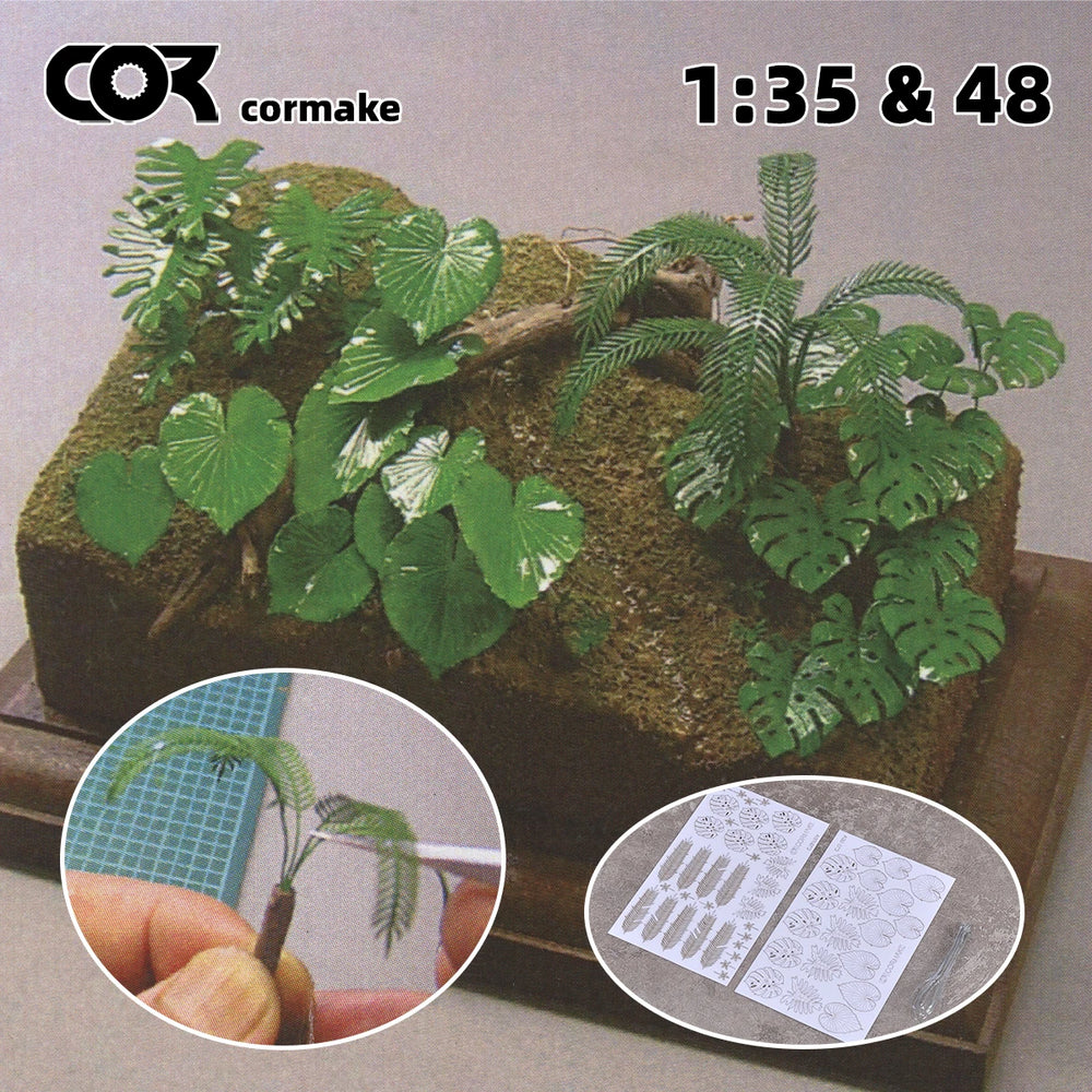 1/35 Plants & Foliage, Resin Model Terrain Kit, Wildlife Theme, Unpainted