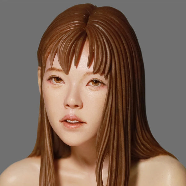1/6 Long-Haired Female Character, Resin Model Bust Kit, Anime Theme, Unassembled and Unpainted