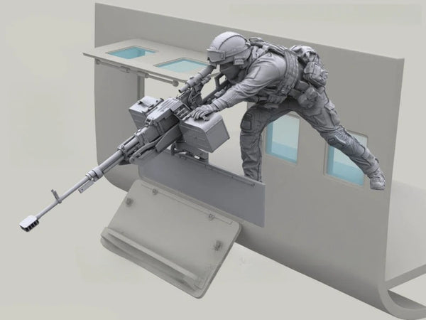 1/35 Modern Tactical Operator with Gas Mask, 4 Figures, Resin Model Figure Kit, Unassembled and Unpainted