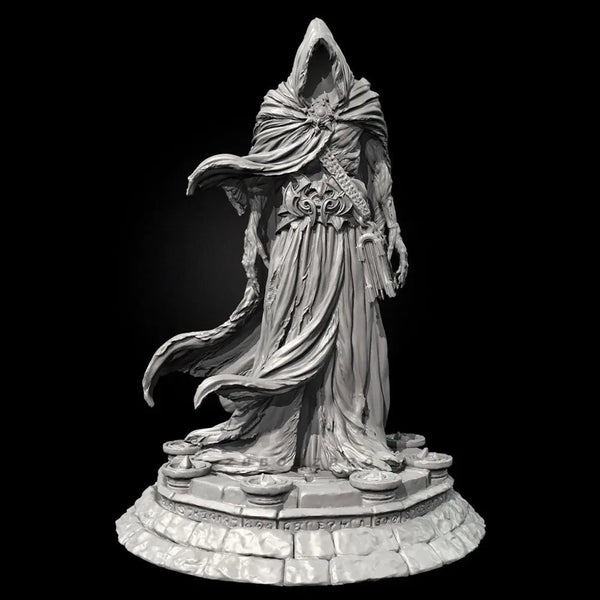 50mm Undead Sorcerer, Resin Model Figure Kit, Fantasy Theme, Unassembled and Unpainted