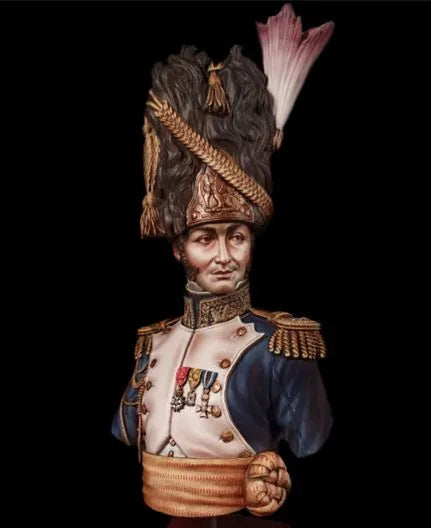 1/9 Napoleonic Imperial Officer, Resin Model Bust Kit, Unassembled and Unpainted