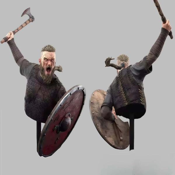 1/10 Medieval Viking Warriors, 2 Figures, Resin Model Figure Kit, Unassembled and Unpainted