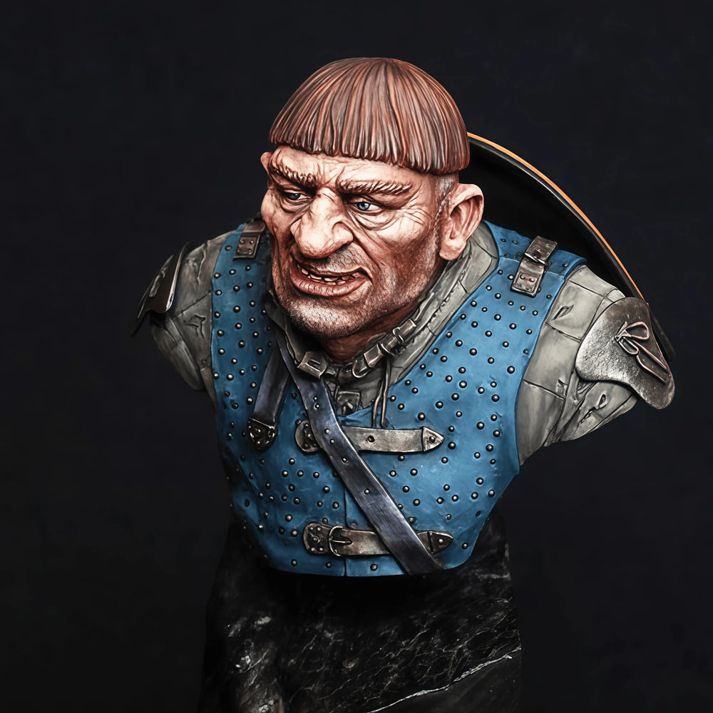 1/9 Medieval Swiss Mercenary Pikeman, Resin Model Bust Kit, Unassembled and Unpainted