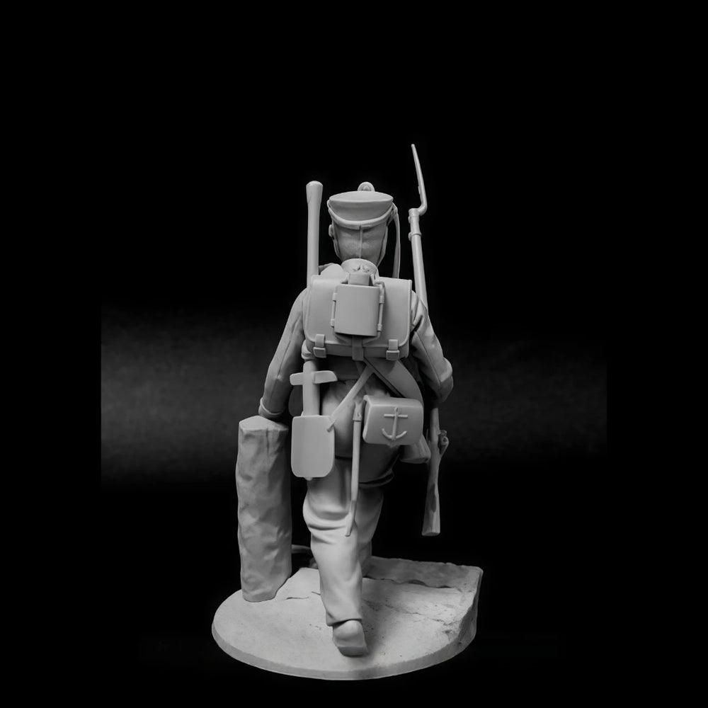 54mm Modern Russian Guards Navy Sailor, Resin Model Figure Kit, Unassembled and Unpainted