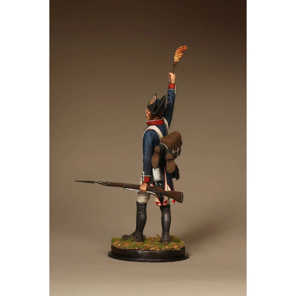 75mm Napoleonic French Line Infantry Fusilier, Resin Model Figure Kit, Unassembled and Unpainted