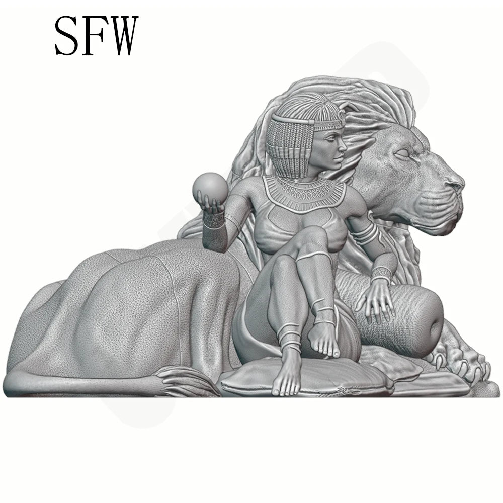 1/24 Fantasy Egyptian Queen, Resin Model Figure Kit, Unassembled and Unpainted