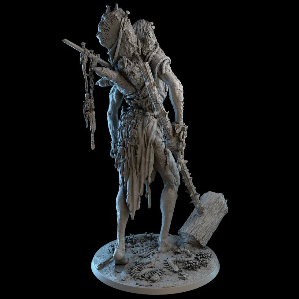 90mm Dark Fantasy Wizard, Resin Model Figure Kit, Fantasy Theme, Unassembled and Unpainted