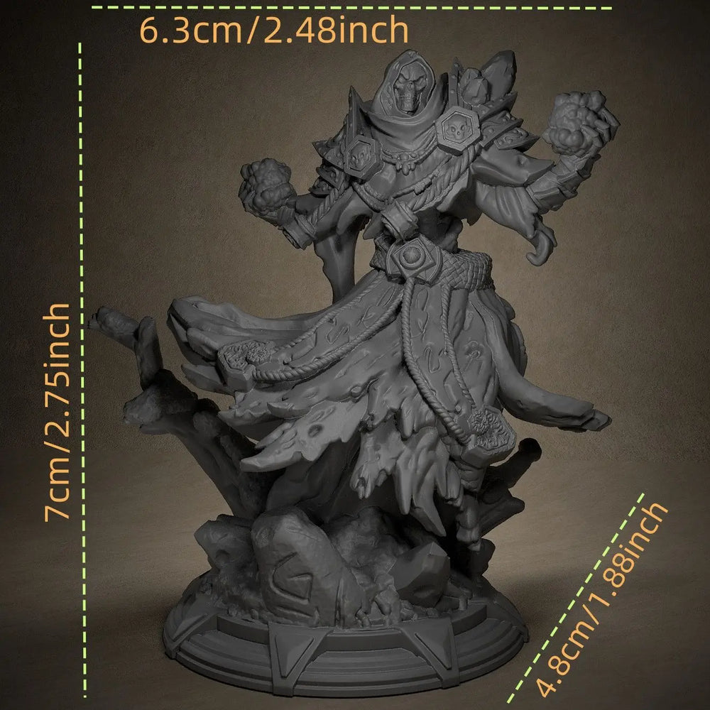 70mm Dark Lich, Resin Model Figure Kit, Fantasy Theme, Unassembled and Unpainted