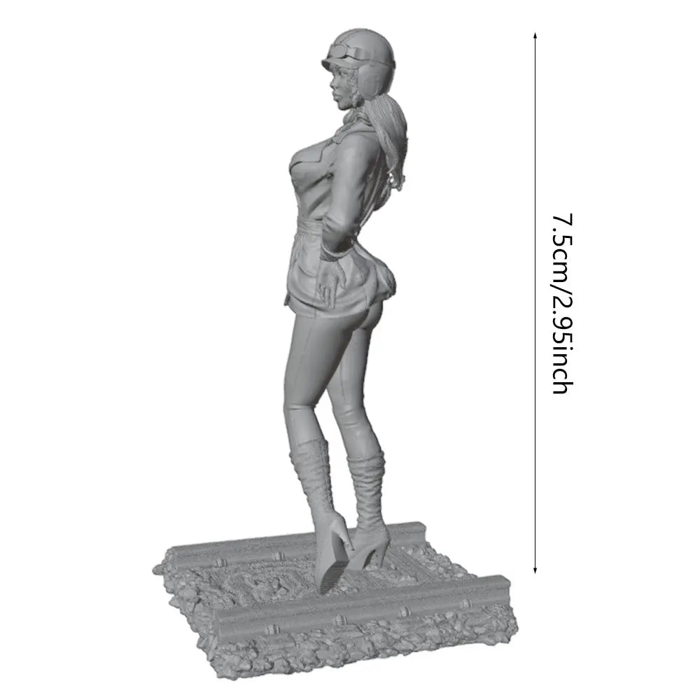 1/24 Modern Female Pilot, Resin Model Figure Kit, Unassembled and Unpainted