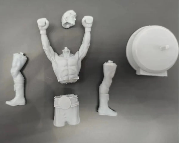 1/24 Modern Rocky Balboa, Resin Model Figure Kit, Unassembled and Unpainted