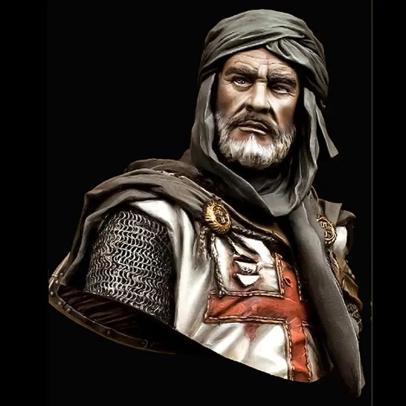 1/10 Medieval Crusader Paladin, Resin Model Bust Kit, Unassembled and Unpainted