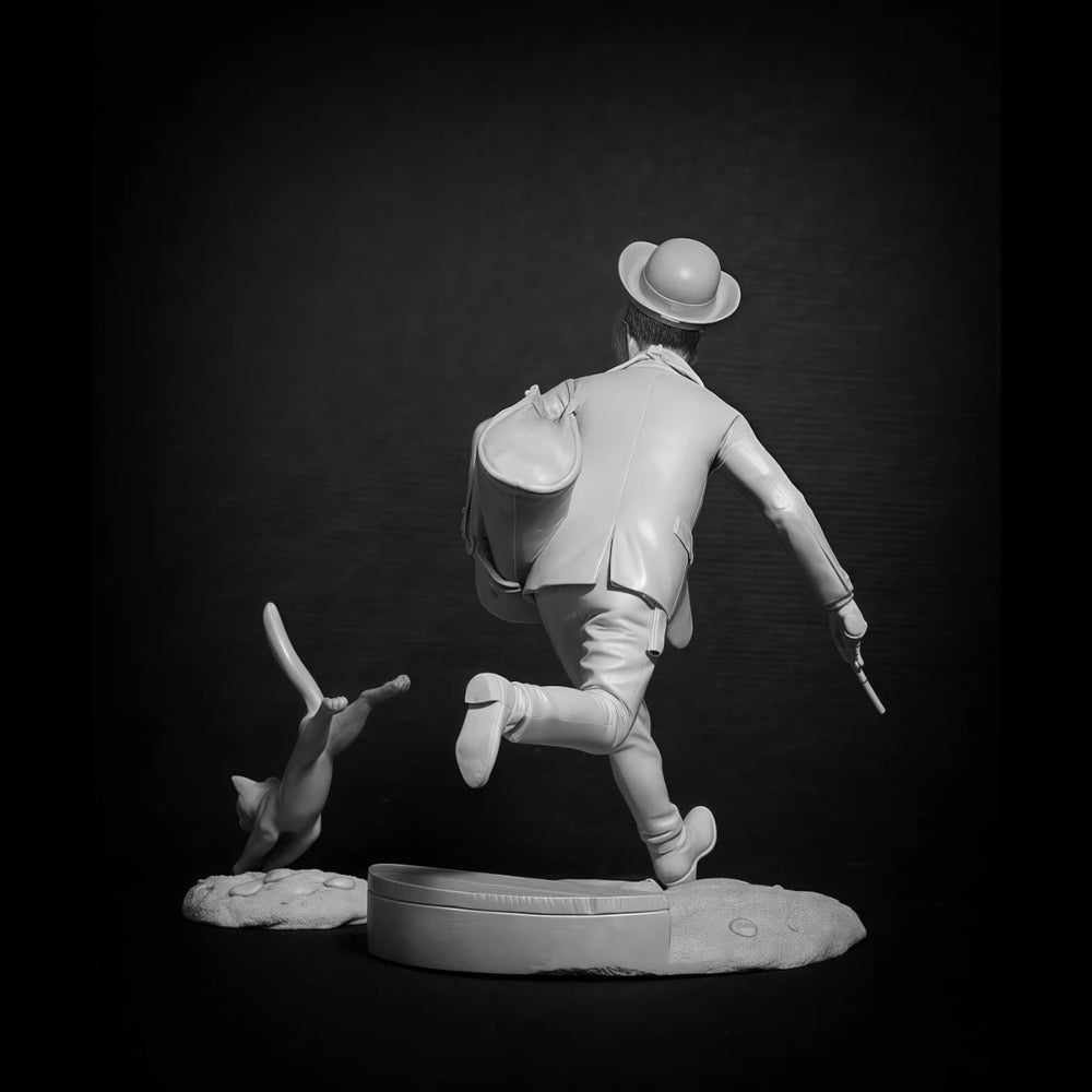75mm WWII 1940s Bank Robber Noir, Resin Model Figure Kit, Unassembled and Unpainted