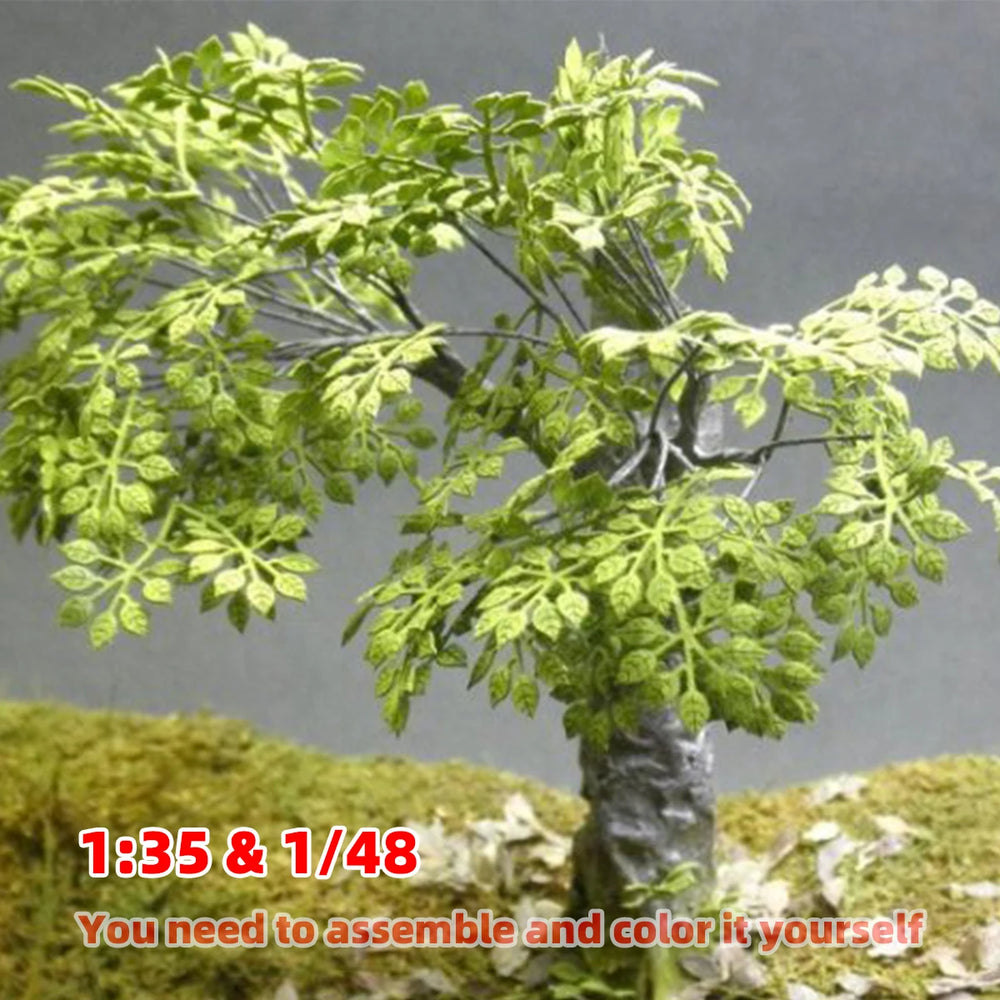 1/35 Jungle Vegetation Trees, Resin Model Terrain Kit, Wildlife Theme, Unpainted