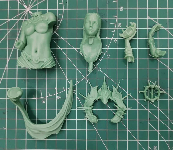 1/9 Priestess, Resin Model Bust Kit, Fantasy Theme, Unassembled and Unpainted