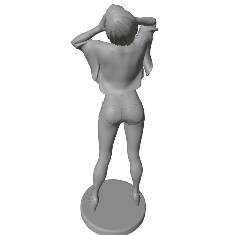 1/24 Casual Pin-up in Shorts and Flip-Flops, Resin Model Figure Kit, Unassembled and Unpainted