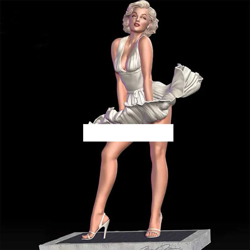 75mm Monroe-Inspired Pin-up, Resin Model Figure Kit, Unassembled and Unpainted
