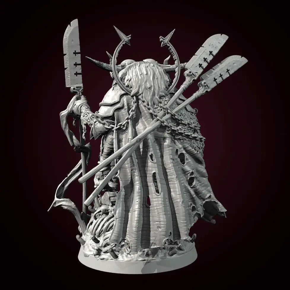 75mm Demonic Ghost-Faced Creature, Resin Model Figure Kit, Fantasy Theme, Unassembled and Unpainted