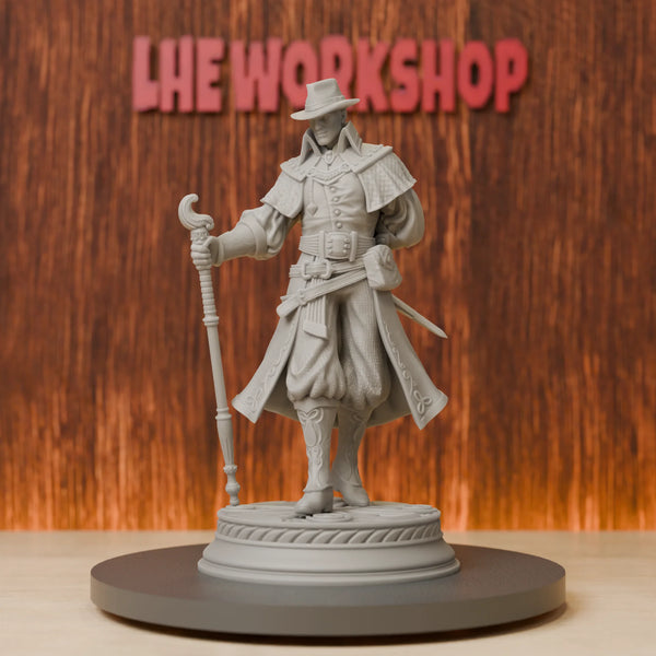 75mm Victorian Wizard, Resin Model Figure Kit, Fantasy Theme, Unassembled and Unpainted