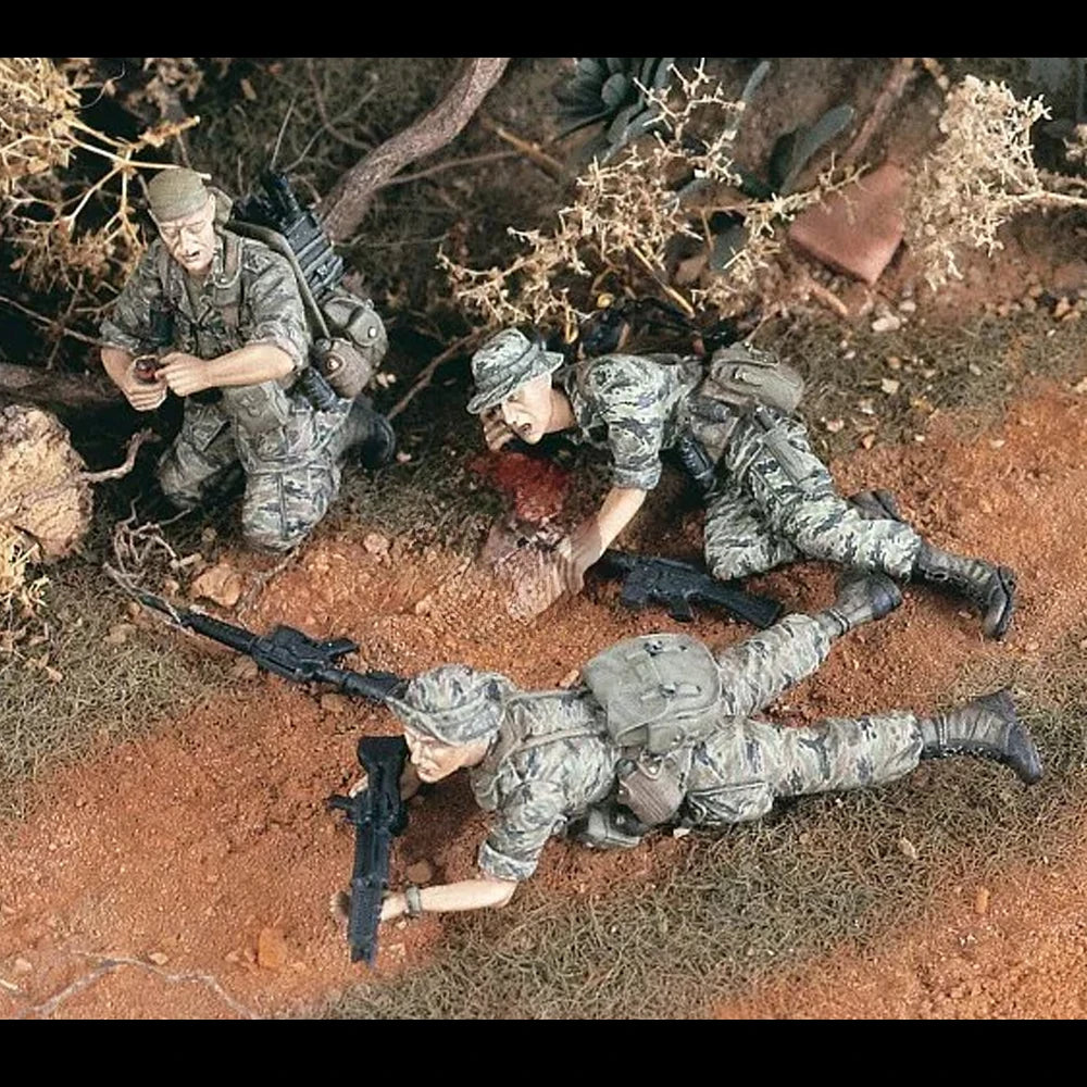 1/35 Modern US Rangers Preparing for Attack, 5 Figures, Resin Model Figure Kit, Unassembled and Unpainted