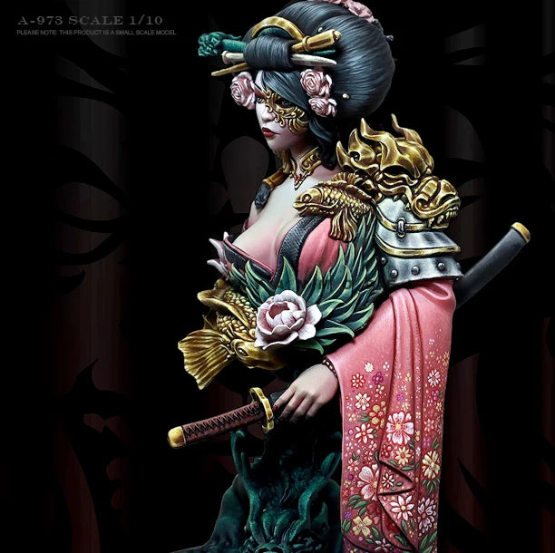 1/10 Ornate Female Fantasy, Resin Model Bust Kit, Fantasy Theme, Unassembled and Unpainted