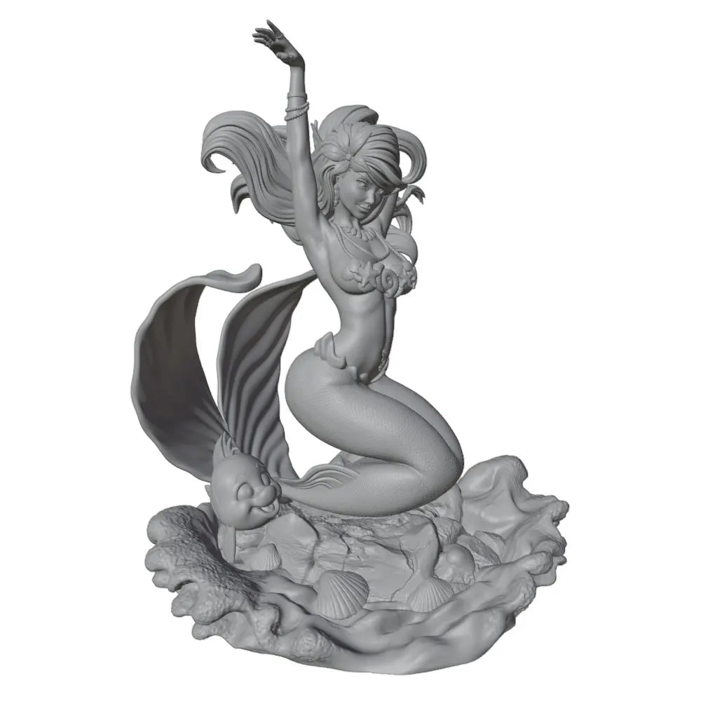 75mm Fantasy Mermaid, Resin Model Figure Kit, Unassembled and Unpainted