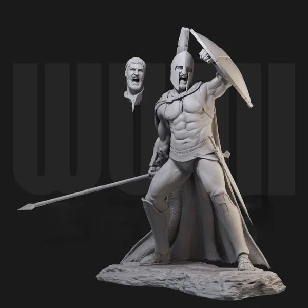 1/24 Ancient Spartan King, Resin Model Figure Kit, Unassembled and Unpainted