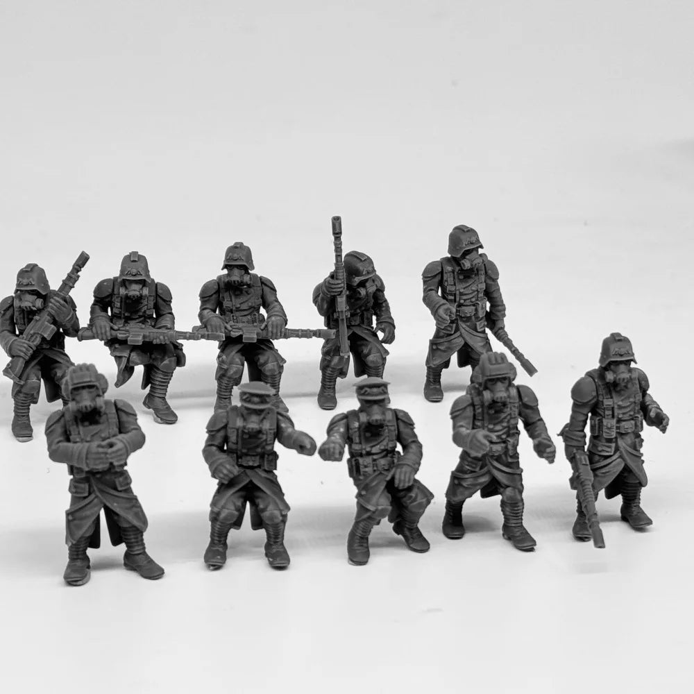 28mm Modern Tactical Soldiers, 38 Figures, Resin Model Figure Kit, Unassembled and Unpainted