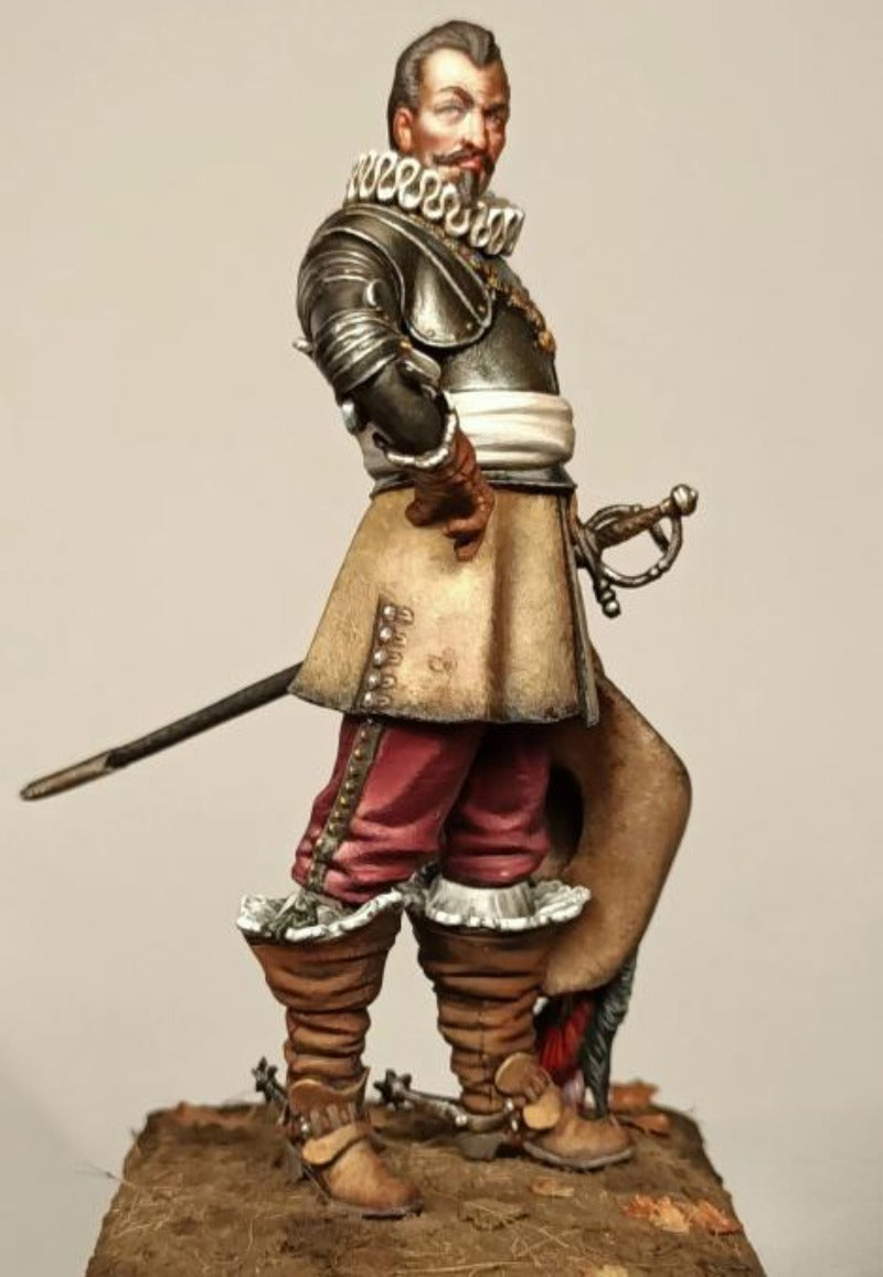 75mm Bohemian General Wallenstein, Resin Model Figure Kit, Military Theme, Unassembled and Unpainted