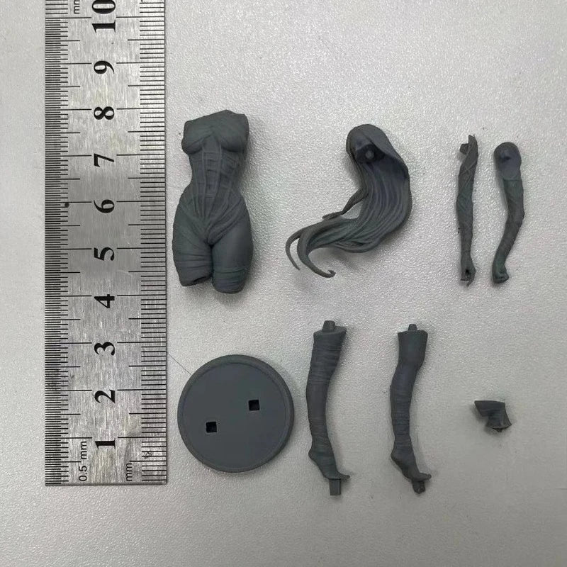 1/24 Female Warrior with Tactical Gear, Resin Model Figure Kit, Fantasy Theme, Unassembled and Unpainted