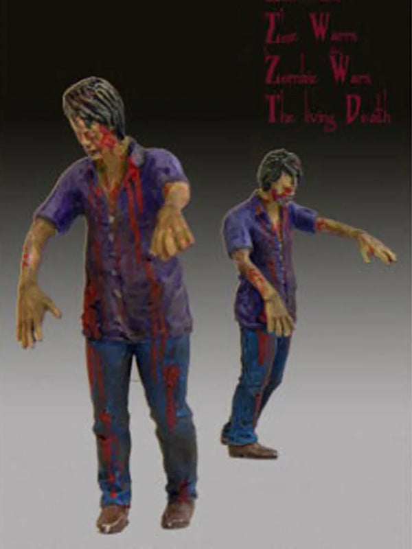 1/35 Undead Zombies, 2 Figures, Resin Model Figure Kit, Fantasy Theme, Unassembled and Unpainted