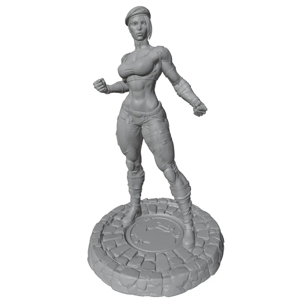 1/24 Blonde Female Sci-Fi Commando with Blaster, Resin Model Figure Kit, Unassembled and Unpainted