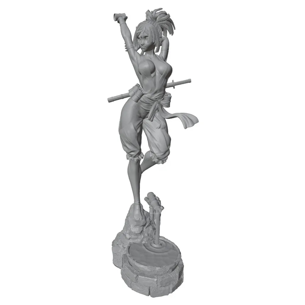 1/24 Anime Swordmaster, Resin Model Figure Kit, Anime Theme, Unassembled and Unpainted