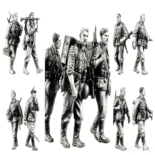 1/35 Modern Infantry Squad Assaulting Fortified Position, 12 Figures, Resin Model Figure Kit, Unassembled and Unpainted