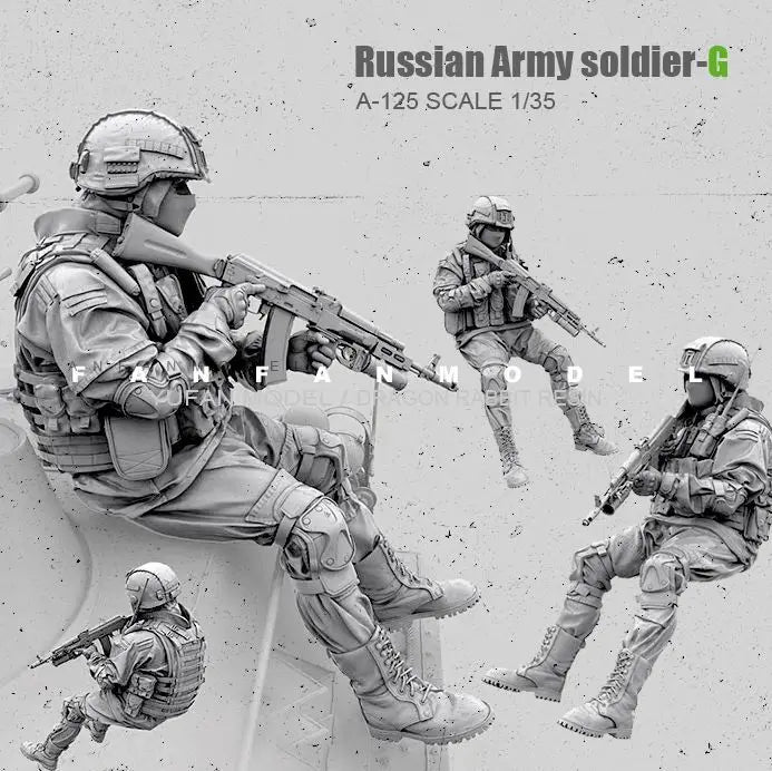 1/35 Modern Russian Army Squad in Combat Gear, 9 Figures, Resin Model Figure Kit, Unassembled and Unpainted