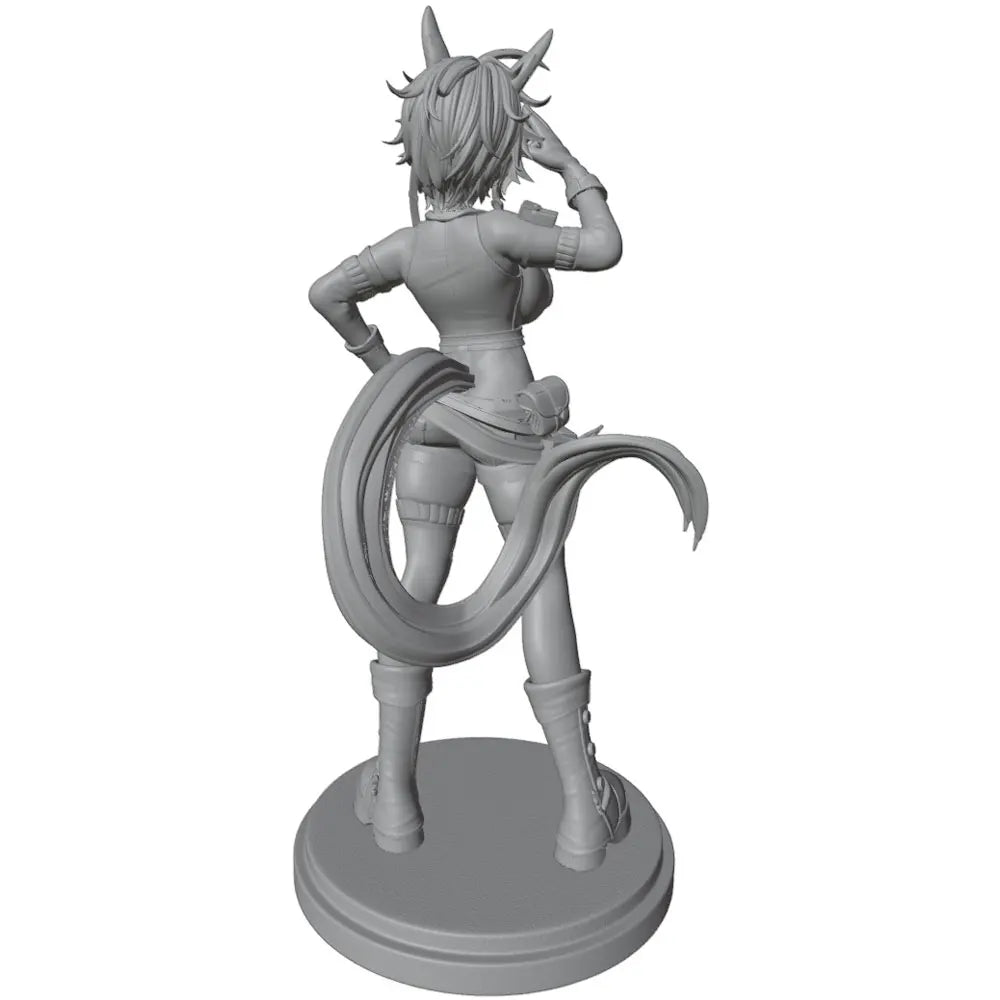 1/24 Cat-Eared Cowgirl with Lasso, Resin Model Figure Kit, Anime Theme, Unassembled and Unpainted