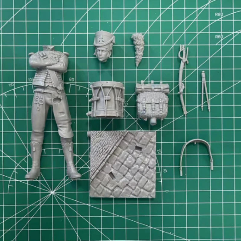 1/16 Napoleonic Imperial Guard Drummer, Resin Model Figure Kit, Unassembled and Unpainted