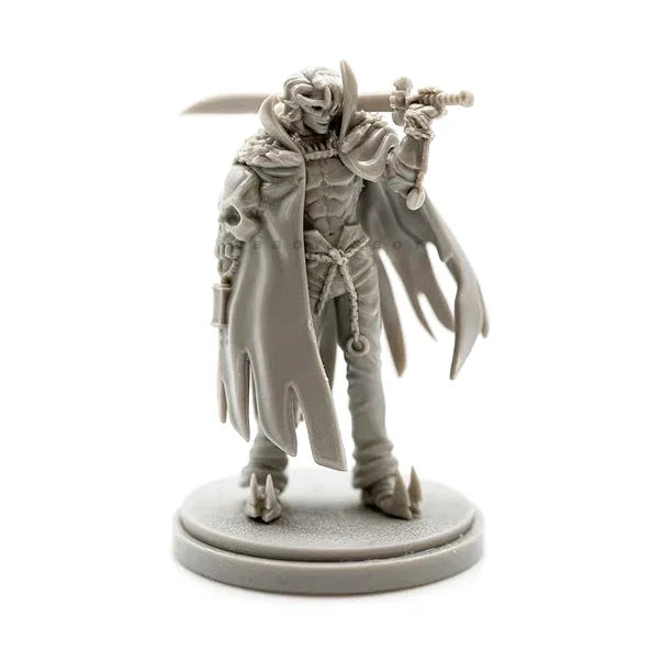 Female Warrior with Katana and Lantern Cape, Resin Model Figure Kit, Fantasy Theme, Unassembled and Unpainted