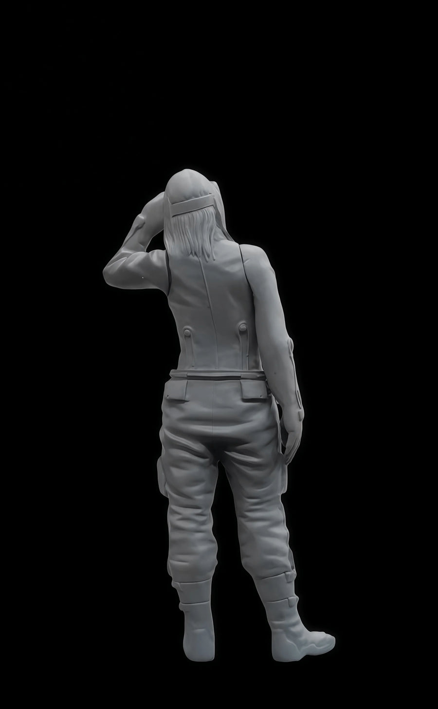Sci-Fi Female Tactical Operator with Utility Belt Resin Figure Kit - resin model view 2