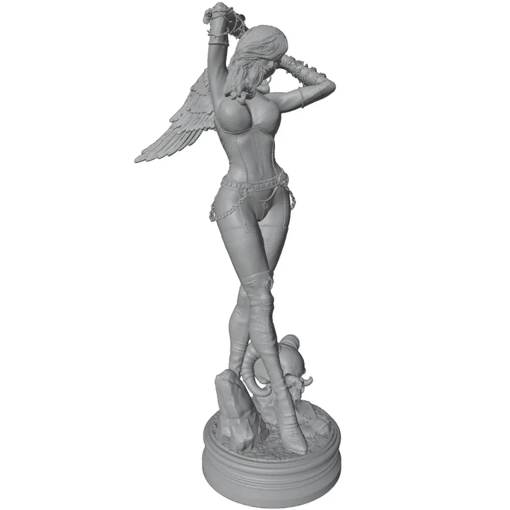 1/24 Winged Female, Resin Model Figure Kit, Fantasy Theme, Unassembled and Unpainted