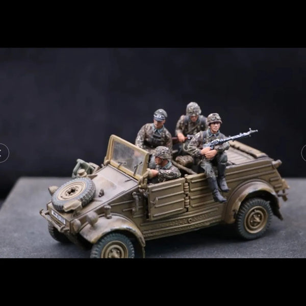 1/35 WWII German Soldiers Set, 5 Figures, Resin Model Figure Kit, Unassembled and Unpainted
